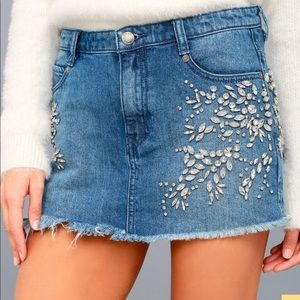 Free People Shine Bright Shine Far Mini Skirt